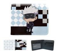 Sonsoke Itadori Yuji Satoru Gojo Carteras de Anime para Hombre Cartera Plegable Tarjeta de Identidad Tarjeta de Crédito Cartera Multiusos para Hombres y Mujeres Regalo Cosprey, multicolor, L, Moderno