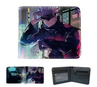 Sonsoke Itadori Yuji Satoru Gojo Carteras de Anime para Hombre Cartera Plegable Tarjeta de Identidad Tarjeta de Crédito Cartera Multiusos para Hombres y Mujeres Regalo Cosprey, multicolor, L, Moderno
