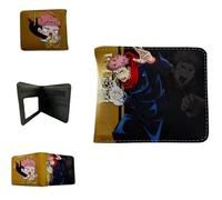Sonsoke Itadori Yuji Satoru Gojo Carteras de Anime para Hombre Cartera Plegable Tarjeta de Identidad Tarjeta de Crédito Cartera Multiusos para Hombres y Mujeres Regalo Cosprey, multicolor, L, Moderno