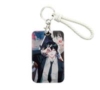 Sonsoke Makima Anime Card Holder 7 x 10 cm - Funda universal para tarjeta de identificación y tarjeta de identificación para campus, autobús, tarjeta de crédito, Hayakawa Aki 1, estándar, Anime