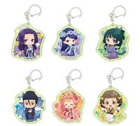Sonsoke Maomao Anime Conjunto de varias piezas Acrílico de pie Llavero Colgante Llavero Decoración, 6 unidades, Talla única