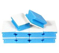 Sonty 10 esponjas de limpieza suaves, antiarañazos, lavables, 9 x 7 x 4 cm (azul)
