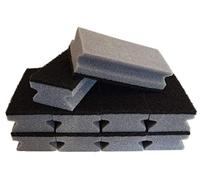 Sonty 10 estropajos Jumbo XL, Esponja Negra/Gris, 15 x 7 x 4 cm