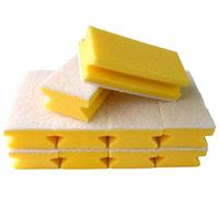 sonty 10 pieza Esponja Jumbo XL Soft, limpieza Esponja, limpieza Esponja Premium, con mango kratzfrei, papel sin lijas, 15 x 7 x 4 cm de colores/Blanco