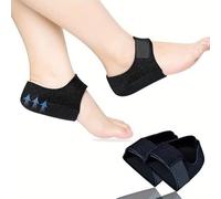 Sonwaha 2 pcs de Protector Talon Taloneras Silicona, Ajustables Fascitis Plantar para Tendinitis de Aquiles,alivia el dolor del talón, tendón de Aquiles seco y agrietado almohadilla de apoyo, Negro