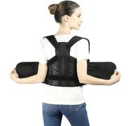 Sonwaha Corrector Postura Espalda,Fajas para Espalda para Hombres y Mujeres Corrector Postural Entrenador de Posture Corrector Ajustable para Hombros, Cuello y Cintura Negro