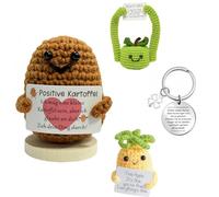 Sonwaha Patata Positiva, Patata Positiva en Español Emotional Support Peluche Regalos de ánimo Mini Muñeca de Lana Creativa Familia Novio Novia Paciente Regalo