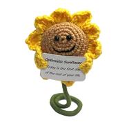Sonwaha Patata Positiva, Patata Positiva en Español Potato Serie Regalos de ánimo Mini Muñeca de Lana Creativa Familia Novio Novia Paciente Regalo de Cumpleaños Regalo (Sunflower)