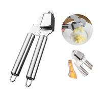 Sonwaha Prensa de Ajo en Acero Inoxidable, Picadora de Ajo Trituradora de Jengibre Trituradora Premium A Prueba de Fugas Fácil de Limpiar Resistente a la Oxidación Lavavajillas Resistente