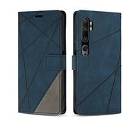 SONWO Funda para Xiaomi Mi Note 10 Pro/Xiaomi Mi Note 10, Flip Folio Libro Cartera Carcasa para Xiaomi Mi Note 10 Pro/Xiaomi Mi Note 10 Cáscara de TPU, con Ranura para Tarjeta, Azul