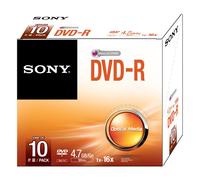 Sony 10DMR47SS DVD-R 4.7GB Grabadora 16x - Paquete de 10