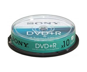 Sony 10DPR120BSP - Disco DVD+R, 16x, pack de 10
