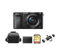 SONY A6000 Black SEL 16-50MM OSS Black+32Gcard+Bols Bater Lector de tarjetas