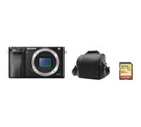 Sony A6000 híbrida 24.3 mpix cuerpo solo negro + tarjeta SD 64GB + bolsa para cámara nuevo