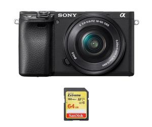 SONY A6400 Black KIT SEL 16-50MM F3.5-5.6 OSS Negro + tarjeta SD 64GB