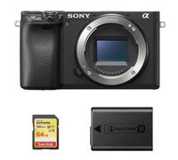 SONY A6400 Cuerpo Negro + Tarjeta SD 64GB + Batería NP-FW50
