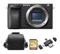 SONY A6400 Cuerpo Negro + tarjeta SD 64GB + bolsa de la cámara + lector de tarjetas de memoria