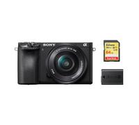 SONY A6500 Negro + SEL 16-50MM F3.5-5.6 OSS + tarjeta SD 64GB + NP-FW50