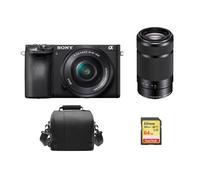 SONY A6500 Negro+SEL 16-50MM Negro+SEL 55-210MM Negro+tarjeta SD 64GB+Bolsa