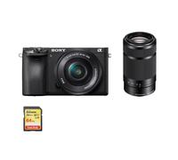 SONY A6500 Negro + SEL 16-50MM + SEL 55-210MM + tarjeta SD 64GB