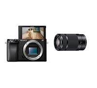Sony Alpha 6100 - Cámara Evil APS-C (Enfoque automático 0.02s, Eye AF para Personas y Animales, grabación de vídeos en 4K y Pantalla inclinable) + Sony SEL55210 - Objetivo de Distancia Focal 55-210m