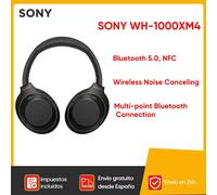 SONY-auriculares inalámbricos WH-1000XM4 con cancelación de ruido, cascos con conexión Bluetooth multipunto, micrófono incorporado, carga rápida, NFC, novedad Silver