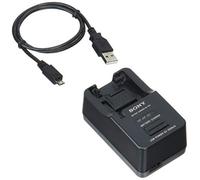 Sony BCTRX - Cargador de batería (100-240 V, 50/60 Hz, 4.2 V, 7 A, 1,5 h, 54 mm), Color Negro