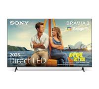 Sony BRAVIA 3, Direct LED 85 Pulgadas, Altavoz X-Balanced, Dolby Vision/Atmos, Google TV 2025, Apple AirPlay 2, Eco Dashboard 2, Menú del Juego 2, Smart TV, K85S32BP, 85", Bravia 3