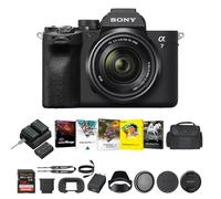 Sony Cámara a7 IV sin espejo con 28-70 mm, cámara digital híbrida rápida con baterías y kit de cargador dual, kit de software Corel, tarjeta de memoria SDXC de 128 GB y bolsa DSLR grande, paquete