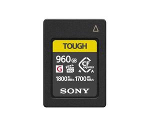 Sony CEA-G960T Tarjeta de Memoria Flash Cfexpress Tipo A Tough de 960 GB, VPG400 Serie G de Alta Velocidad con garantía de Rendimiento de vídeo (1800 MB/s de Lectura y 1700 MB/s de Escritura)