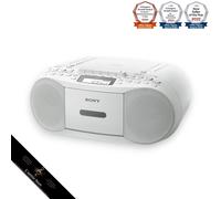 SONY CFD-S70 Blanco Estéreo Reproductor de CD Cassette Grabadora Boombox AM/F...