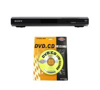 Sony DVP-SR510H Paquete de reproductor de DVD mejorado a 1080p con limpiador de lentes de CD/DVD (2 artculos)
