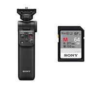Sony GP-VPT2BT - Estabilizador para cámaras (Agarre con Mando a Distancia Bluetooth, función de inclinación y trípode) + Sony SF64M - Tarjeta de Memoria SD de 64 GB, Color Negro