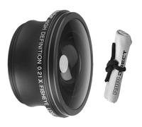 Sony HDR-PJ580 V 0,21 x alto grado lente ojo de pez (180 ° ángulo de visión Diagonal) + Stepping Anillo (30 mm-37 mm) + NWV directa Micro fibra paño de limpieza