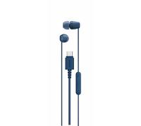 Sony IER-EX15C Auriculares con Cable USB-C y micrófono, Azul | Casos in Ear Ligeros para Android, iPhone, portátiles y PC; Cable sin enredos, Sonido nítido Viajar y para Uso Diario
