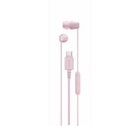 Sony IER-EX15C: Auriculares con Cable USB-C y micrófono, Casos in Ear Ligeros para Android, iPhone, portátiles y PC; Cable sin enredos, Sonido nítido Viajar y para Uso Diario Rosa