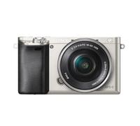 Sony ILCE6000LS - Cámara compacta de sistema con kit de lentes SELP1650 (enfoque automático rápido, 24.3 MP, visor electrónico, Wi-Fi y NFC) - Plata (renovada)