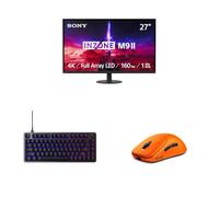 Sony INZONE M9II 27" 4K Ultra HD PC Gaming Monitor, Schwarz + INZONE Keyboard (US) & Fnatic Gaming-Mouse