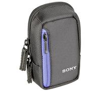 Sony LCS-CS2/BC1 - Funda de transporte blanda vertical para cámara compacta, color negro y azul, An. 75 x Al. 125 x Pr. 42 mm