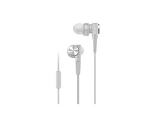 Sony MDR-XB55AP - Auriculares intraurales con EXTRA BASS y micrófono para llamadas, Blanco