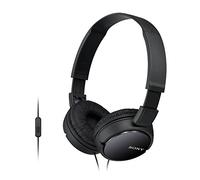 Sony MDR-ZX110AP- Auriculares para Smartphone (Diadema, Mando de Control, Micrófono, 1000 Mw, Android y Iphone), Negro, 20 X 15 X 3,5 cm