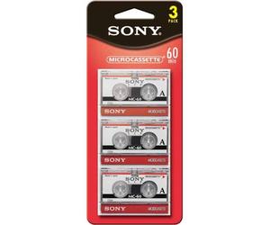 Sony Micro Cassette 3MC60 Audio Cassette 3 Pieza(s) - Cinta de Audio/Video (3 Pieza(s))
