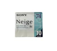 Sony Neige 74 Minutos en Blanco minidisc Paquete de 10 Discos