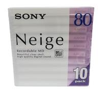 Sony Neige 80 Minutos en Blanco minidisc Paquete de 10 Discos
