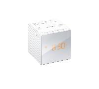 Despertador - Sony ICF-C1W, Blanco, 1 alarma, Radio AM/FM