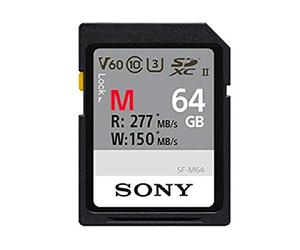 Sony SF64M - Tarjeta de memoria SD de 64 GB, color negro