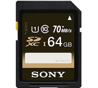 Sony Sf64Uy2/Tq - Tarjeta de Memoria (64 GB, Sdxc, Clase 10, Uhs-I, 70 MB/S) Negro