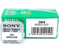 Sony SR621SWN-PB - Pila de botón para reloj, 1.55 V, 23 mAh, óxido de plata