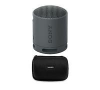 Sony SRS-XB100 Altavoz inalámbrico Bluetooth portátil ligero de viaje (negro) con estuche de viaje (2 artículos)