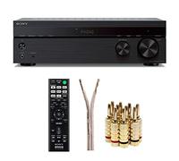 Sony STRDH190 - Receptor estéreo de 2 Canales con entradas de Fono, Bluetooth con Cable de Altavoz de 30 m y 5 Pares de Conectores Banana